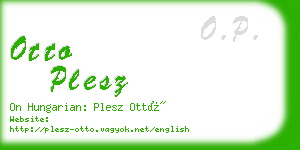 otto plesz business card